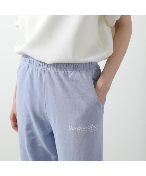 SPORTY＆RICH スウェットパンツ SWAW2322 裏起毛 （Washed-Periwinkle/ブルー） Washed-Periwinkle/ブルー