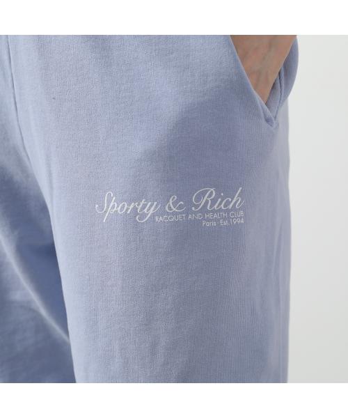 SPORTY＆RICH スウェットパンツ SWAW2322 裏起毛 （Washed-Periwinkle/ブルー） Washed-Periwinkle/ブルー
