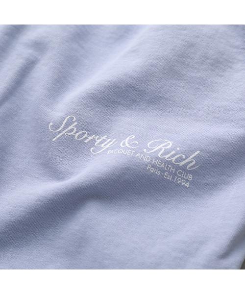 SPORTY＆RICH スウェットパンツ SWAW2322 裏起毛 （Washed-Periwinkle/ブルー） Washed-Periwinkle/ブルー