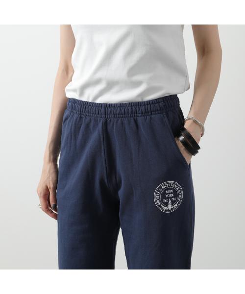 SPORTY＆RICH スウェットパンツ SWAW2340 裏起毛 （Navy/ネイビー） Navy/ネイビー