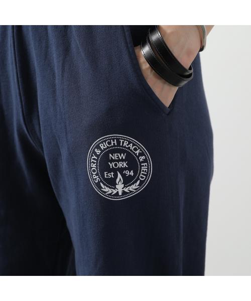 SPORTY＆RICH スウェットパンツ SWAW2340 裏起毛 （Navy/ネイビー） Navy/ネイビー