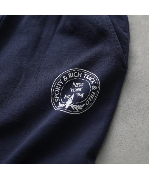 SPORTY＆RICH スウェットパンツ SWAW2340 裏起毛 （Navy/ネイビー） Navy/ネイビー
