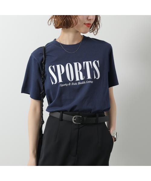 SPORTY＆RICH Tシャツ TS873 半袖 カットソー （ネイビー） ネイビー