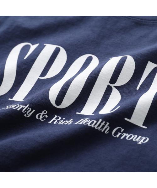 SPORTY＆RICH Tシャツ TS873 半袖 カットソー （ネイビー） ネイビー