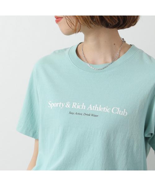 SPORTY＆RICH Tシャツ TS875 半袖 カットソー （AQ/ミントグリーン） AQ/ミントグリーン