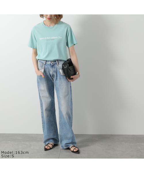 SPORTY＆RICH Tシャツ TS875 半袖 カットソー （AQ/ミントグリーン） AQ/ミントグリーン