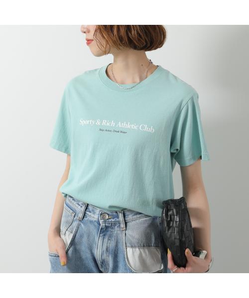 SPORTY＆RICH Tシャツ TS875 半袖 カットソー （AQ/ミントグリーン） AQ/ミントグリーン