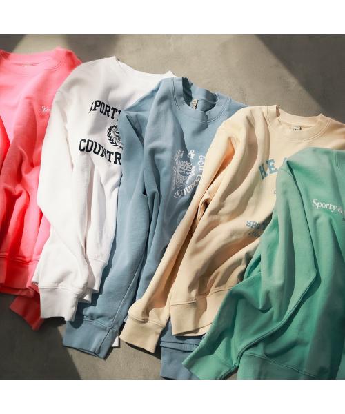SPORTY＆RICH Tシャツ TS875 半袖 カットソー （AQ/ミントグリーン） AQ/ミントグリーン