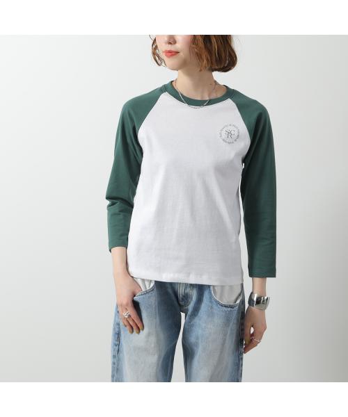 SPORTY＆RICH Tシャツ BTAW231 七分袖 ラグラン （WHITE/ホワイト） WHITE/ホワイト