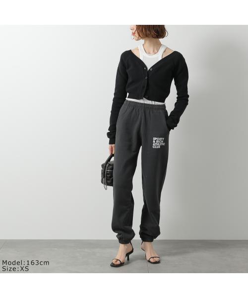 SPORTY＆RICH スウェットパンツ SWAW235 裏起毛 （FADED-BLACK/ブラック） FADED-BLACK/ブラック