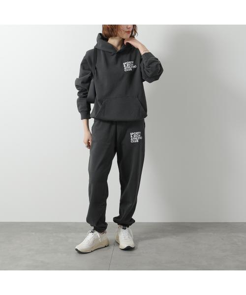 SPORTY＆RICH スウェットパンツ SWAW235 裏起毛 （FADED-BLACK/ブラック） FADED-BLACK/ブラック
