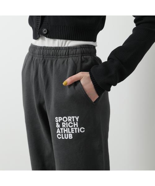 SPORTY＆RICH スウェットパンツ SWAW235 裏起毛 （FADED-BLACK/ブラック） FADED-BLACK/ブラック