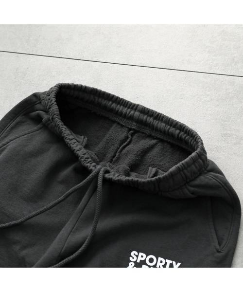 SPORTY＆RICH スウェットパンツ SWAW235 裏起毛 （FADED-BLACK/ブラック） FADED-BLACK/ブラック