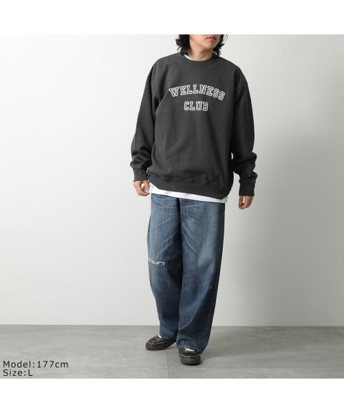 SPORTY＆RICH トレーナー CRAW237 スウェット （FADED-BLACK/ブラック） FADED-BLACK/ブラック