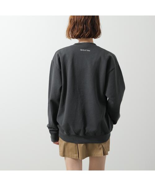 SPORTY＆RICH トレーナー CRAW237 スウェット （FADED-BLACK/ブラック） FADED-BLACK/ブラック