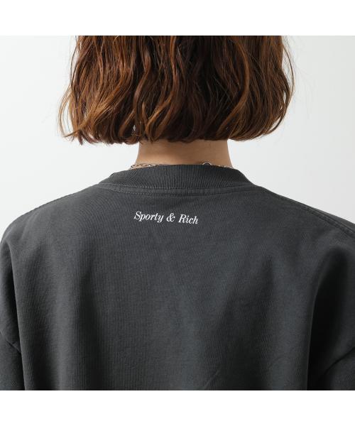 SPORTY＆RICH トレーナー CRAW237 スウェット （FADED-BLACK/ブラック） FADED-BLACK/ブラック