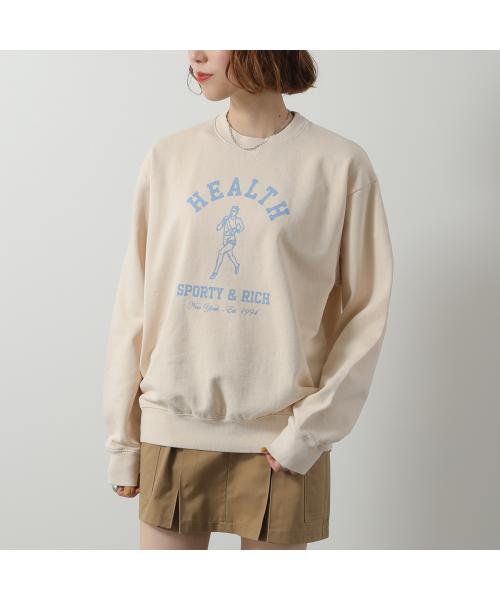 SPORTY＆RICH トレーナー CRAW2348 スウェット 裏起毛 （CREAM/クリーム） CREAM/クリーム