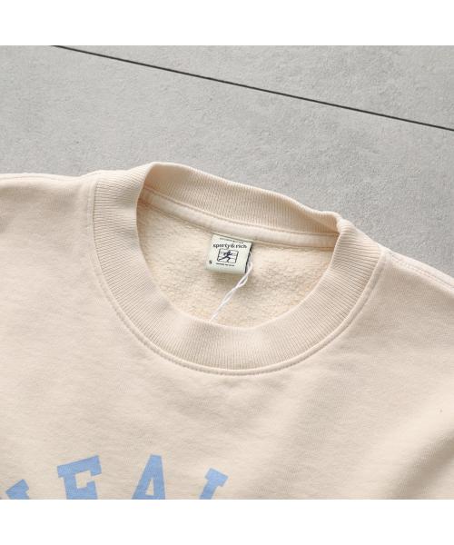 SPORTY＆RICH トレーナー CRAW2348 スウェット 裏起毛 （CREAM/クリーム） CREAM/クリーム