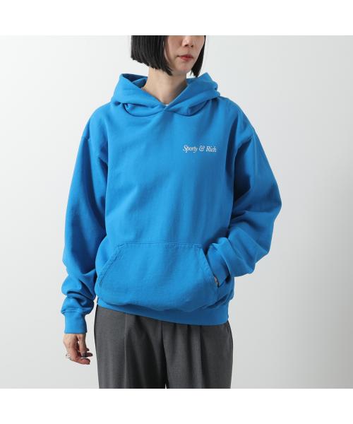 SPORTY＆RICH パーカー HO871 プルオーバー スウェット （BLUE/ブルー） BLUE/ブルー