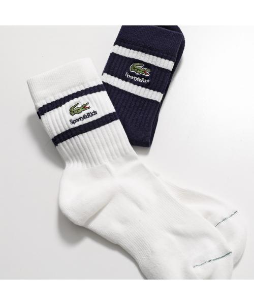 SPORTY＆RICH × LACOSTE コラボ ソックス SRB1SC911 （NV/ネイビー/ホワイト） NV/ネイビー/ホワイト