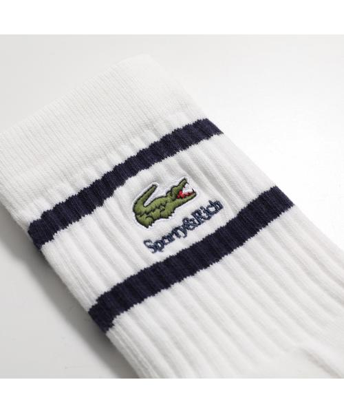 SPORTY＆RICH × LACOSTE コラボ ソックス SRB1SC911 （NV/ネイビー/ホワイト） NV/ネイビー/ホワイト