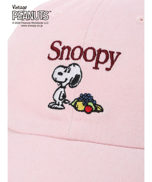 サマンサモスモス ラーゴム Samansa Mos2 Lagom 【FRUIT OF THE LOOM】PEANUTS 刺繍キャップ （ネイビー） ネイビー