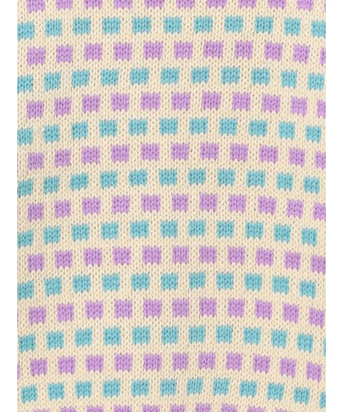 Samansa Mos2 Lagom 【Machine Washable】 Geometric Pattern Jacquard Knit