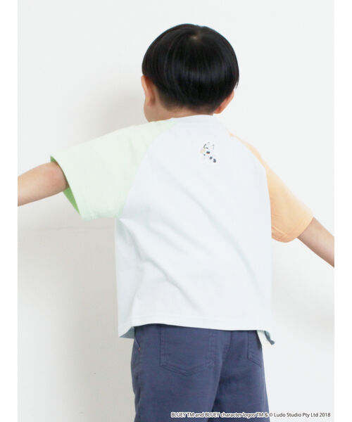 サマンサモスモス ラーゴム Samansa Mos2 Lagom 【ブルーイ】配色ラグランプリントTシャツ （オートミール） オートミール