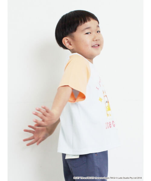 サマンサモスモス ラーゴム Samansa Mos2 Lagom 【ブルーイ】配色ラグランプリントTシャツ （オートミール） オートミール