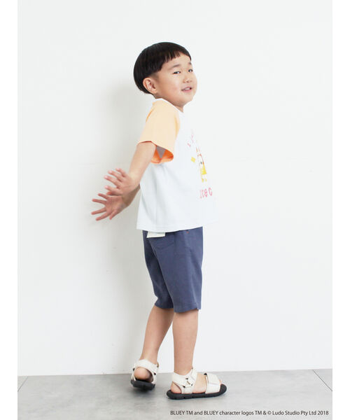 サマンサモスモス ラーゴム Samansa Mos2 Lagom 【ブルーイ】配色ラグランプリントTシャツ （オートミール） オートミール