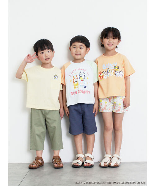 サマンサモスモス ラーゴム Samansa Mos2 Lagom 【ブルーイ】配色ラグランプリントTシャツ （オートミール） オートミール