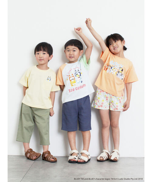 サマンサモスモス ラーゴム Samansa Mos2 Lagom 【ブルーイ】配色ラグランプリントTシャツ （オートミール） オートミール