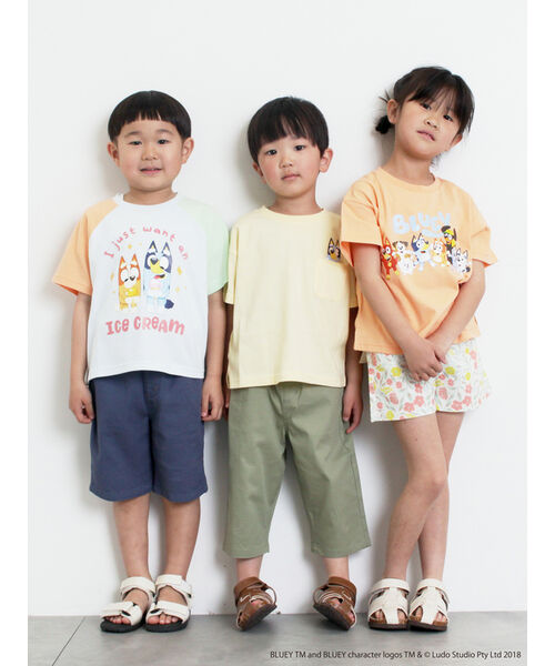 サマンサモスモス ラーゴム Samansa Mos2 Lagom 【ブルーイ】配色ラグランプリントTシャツ （オートミール） オートミール