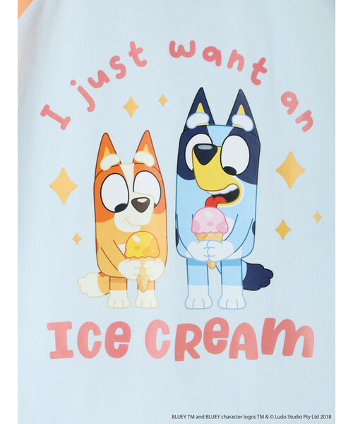 サマンサモスモス ラーゴム Samansa Mos2 Lagom 【ブルーイ】配色ラグランプリントTシャツ （オートミール） オートミール