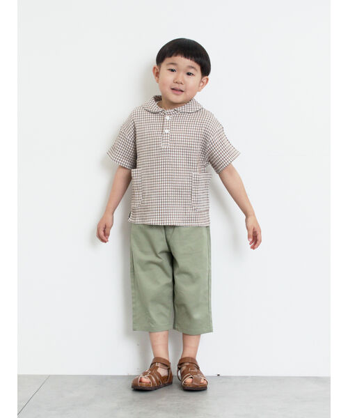 サマンサモスモス ラーゴム Samansa Mos2 Lagom チェックプルオーバーシャツ （ネイビー） ネイビー