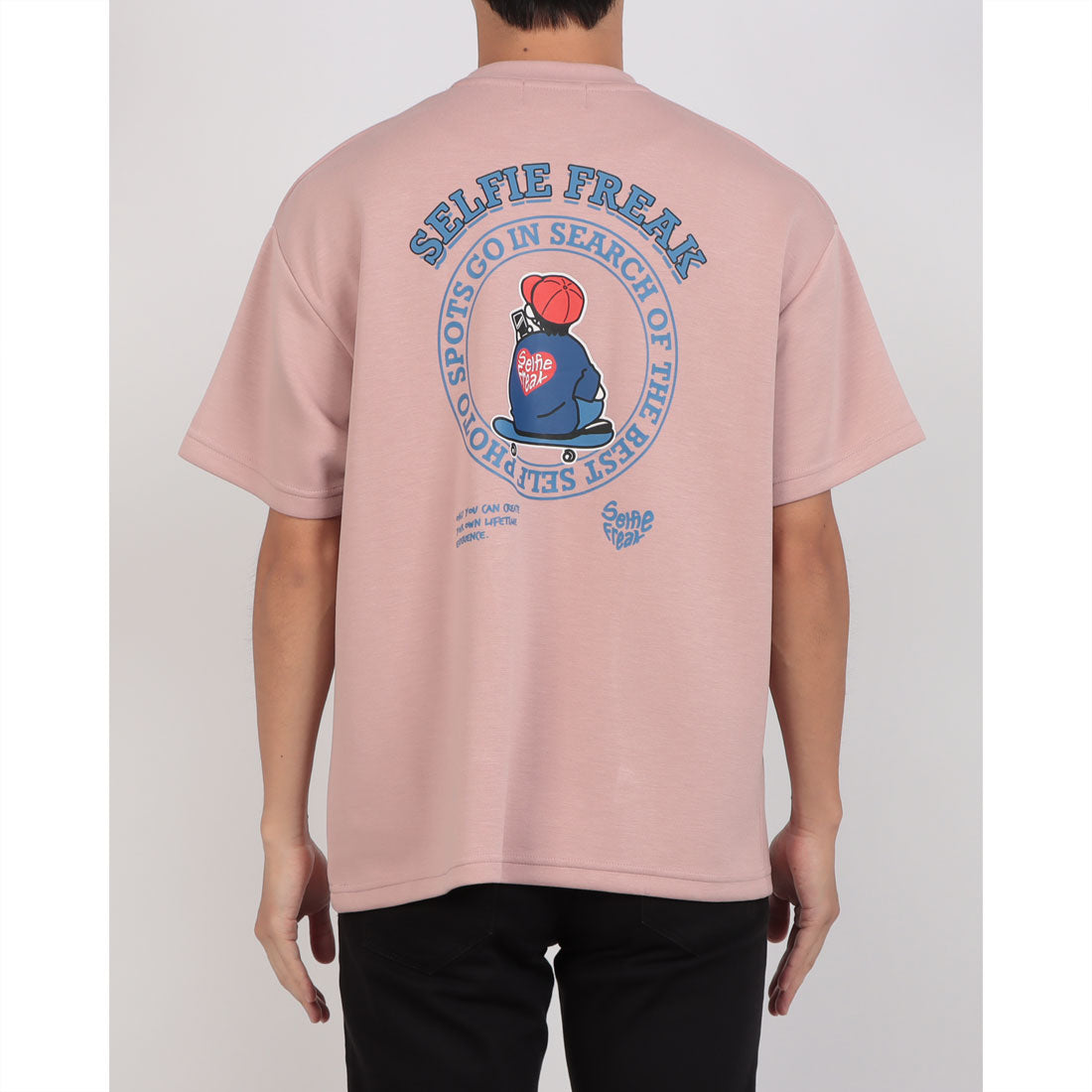 セリフィーフリーク Selfie Freak サークルボーイポンチSS Tee （pink） pink
