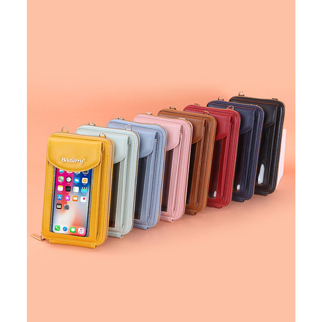 エスイーユー SEU スマホポシェット スマホ財布バッグ iPhone14 Pro Maxなどに適用 6.7インチ以下スマホ対応 ミニショルダーバッグ お財布ポーチ ポシェット 旅行 サブバッグ 男女兼用 韓国ファッション （ネイビー） ネイビー