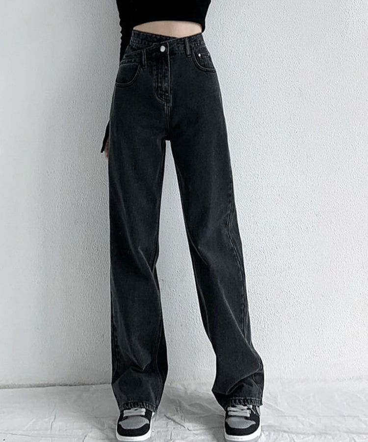 エスイーユー SEU ウエストクロスストレートワイドパンツ