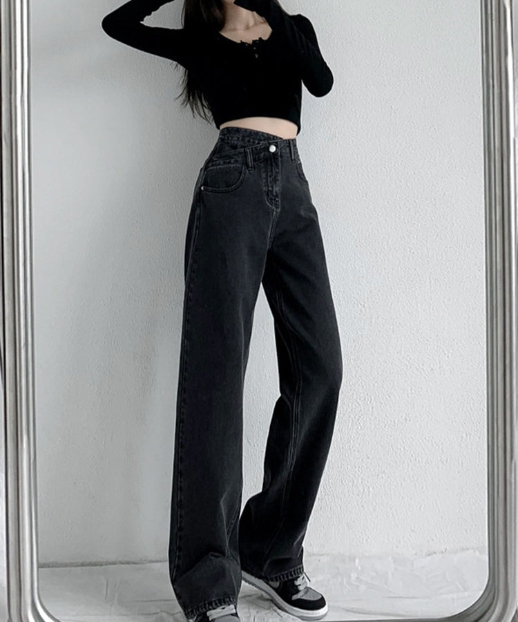 エスイーユー SEU ウエストクロスストレートワイドパンツ