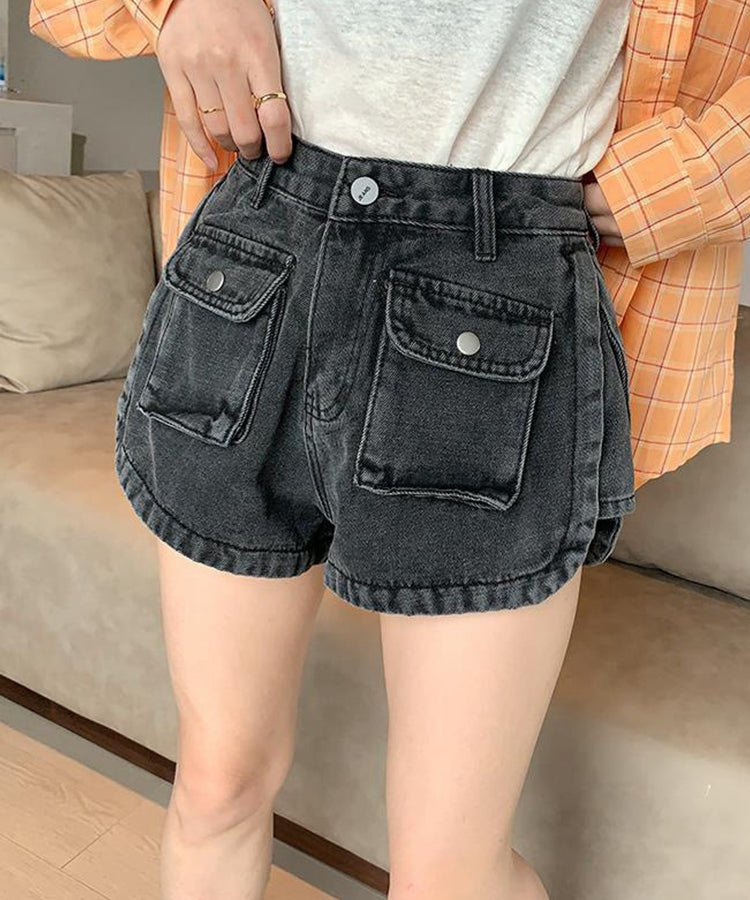 エスイーユー SEU サイドスリットショートデニムパンツ