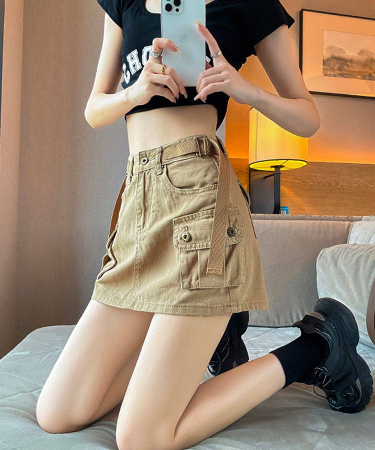 エスイーユー SEU ミニスカパンデニムスカート