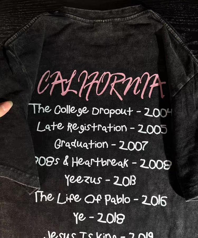 エスイーユー SEU コットン100％ヴィンテージプリントTシャツ