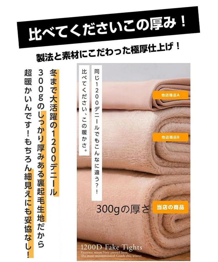 エスイーユー SEU 【0℃15℃対応】【2TYPEから選べる裏起毛タイツorトレンカ】 透けて見える 防寒 美脚 （ブラック） ブラック