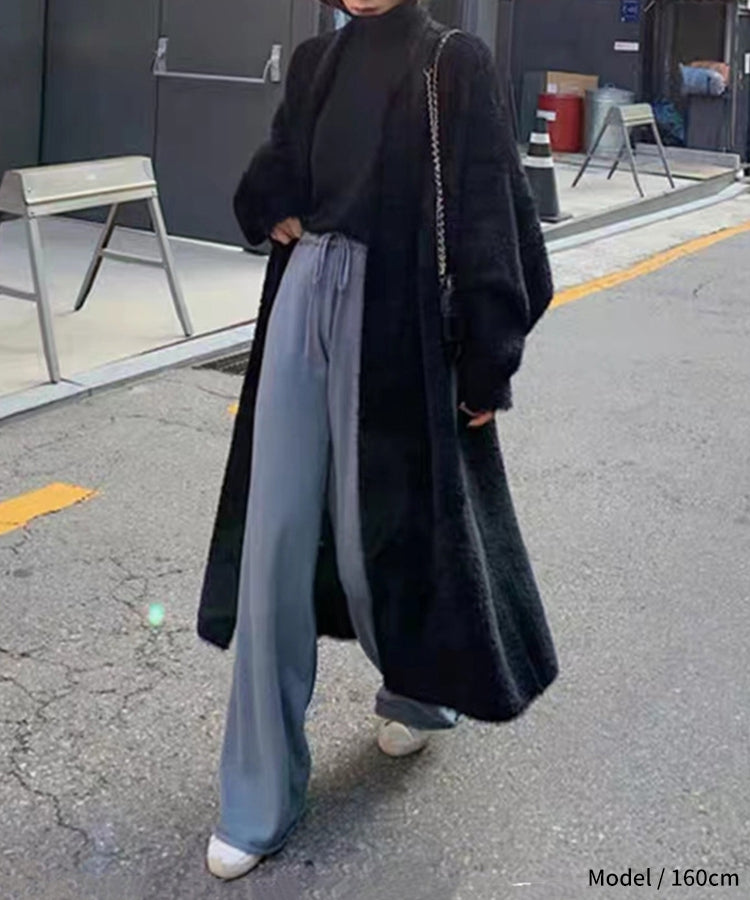 エスイーユー SEU モヘアニットロングカーディガン シャギーニット アウター 韓国ファッション