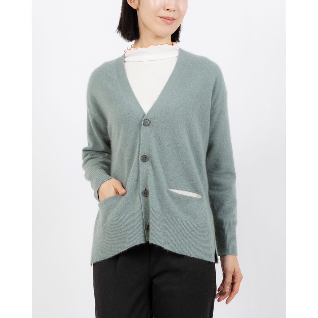 Sensounico atelier macaron color pocket cardigan