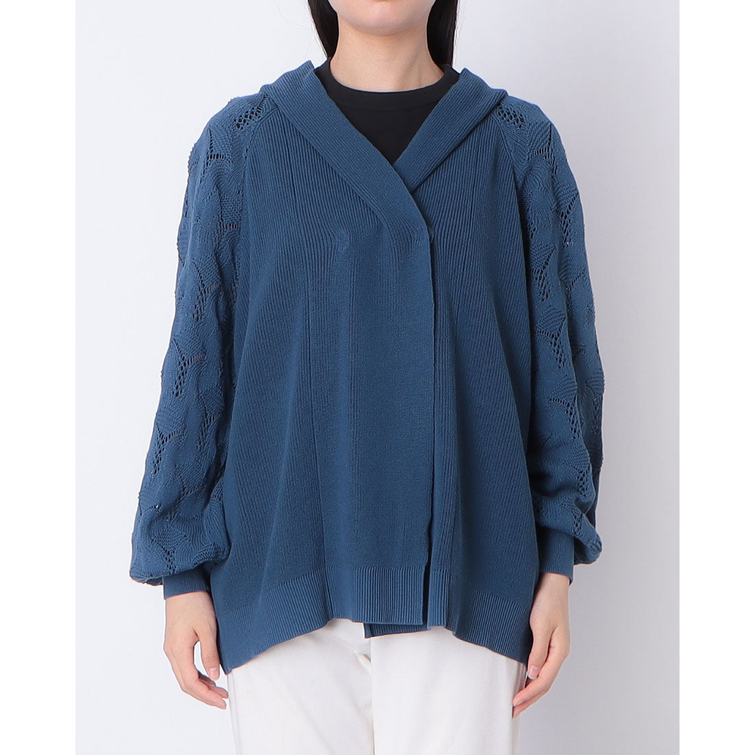 センソユニコ Sensounico POINTLIGNE High Twist Cotton カーディガン （ブルー） ブルー