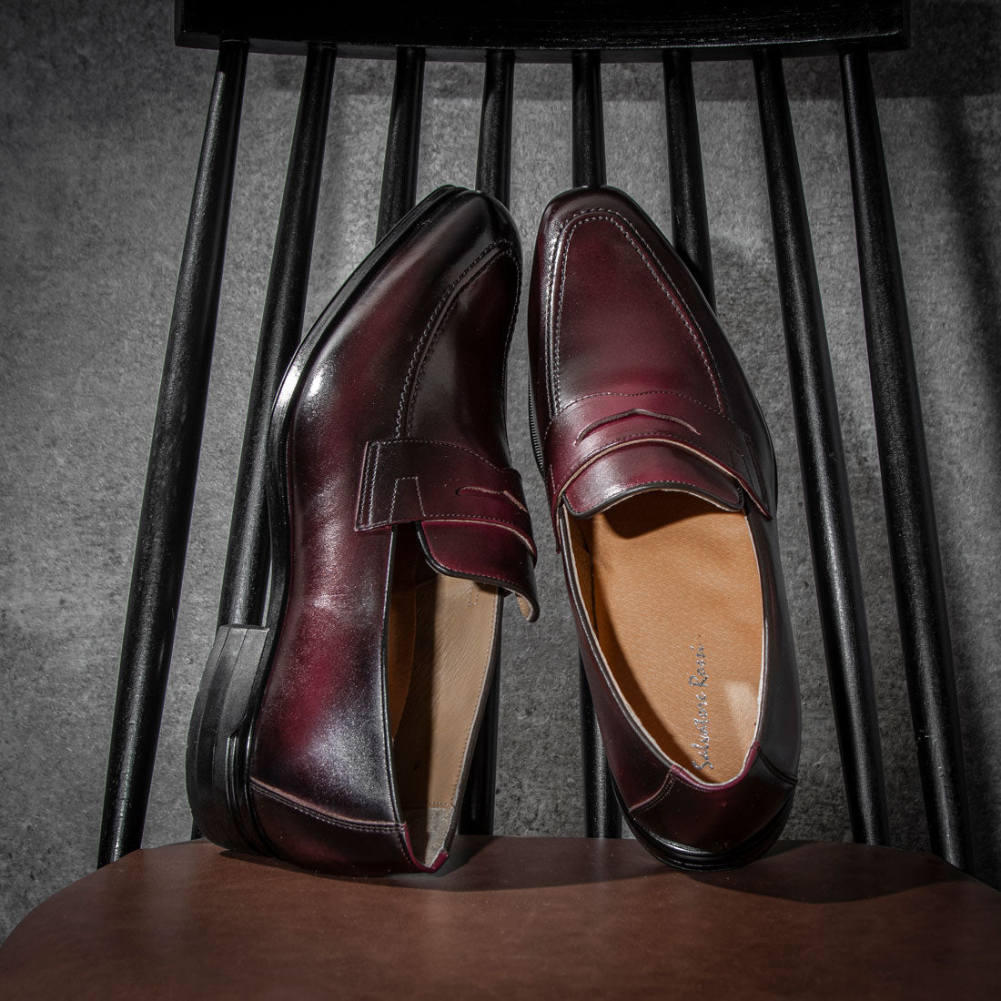 Salvatore Rossi Salvatore Rossi Torino Italian Air Sole Leather Coin Coin Loafer