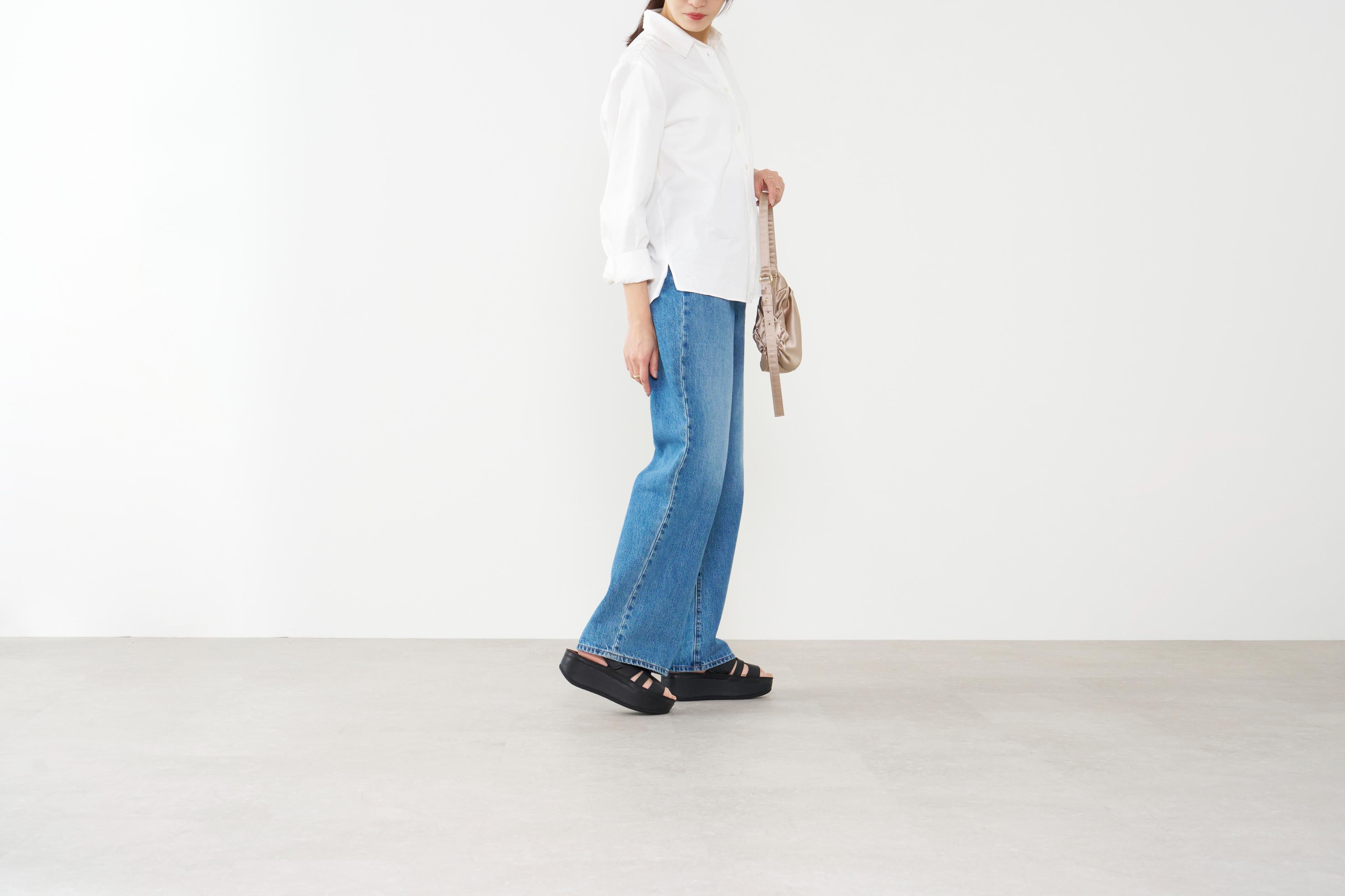 サヤ SAYA 4.5cm厚底本革プラット製法サンダル （オリーブ） オリーブ