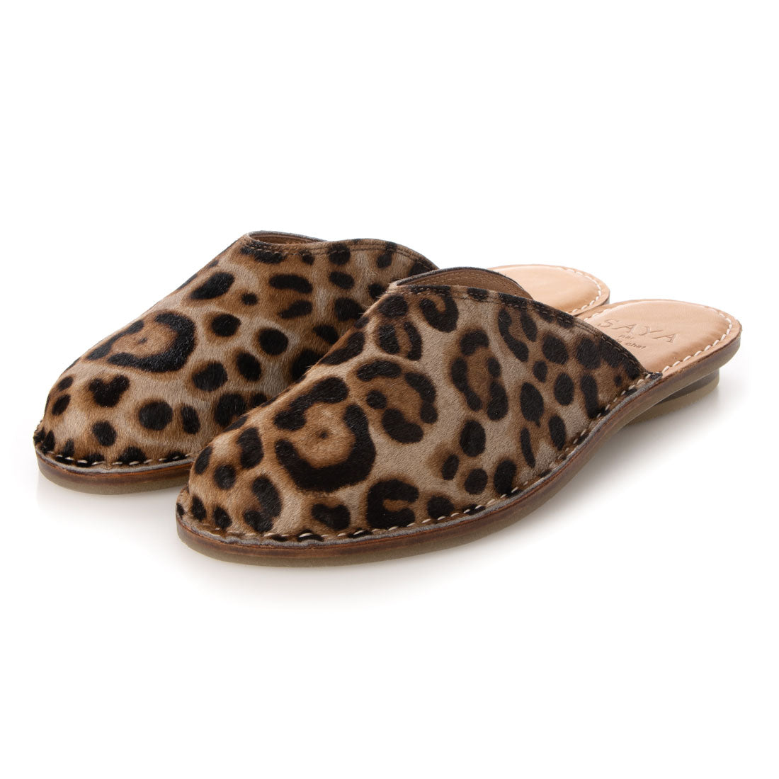 Saya Animal Print Cow Fur Mules