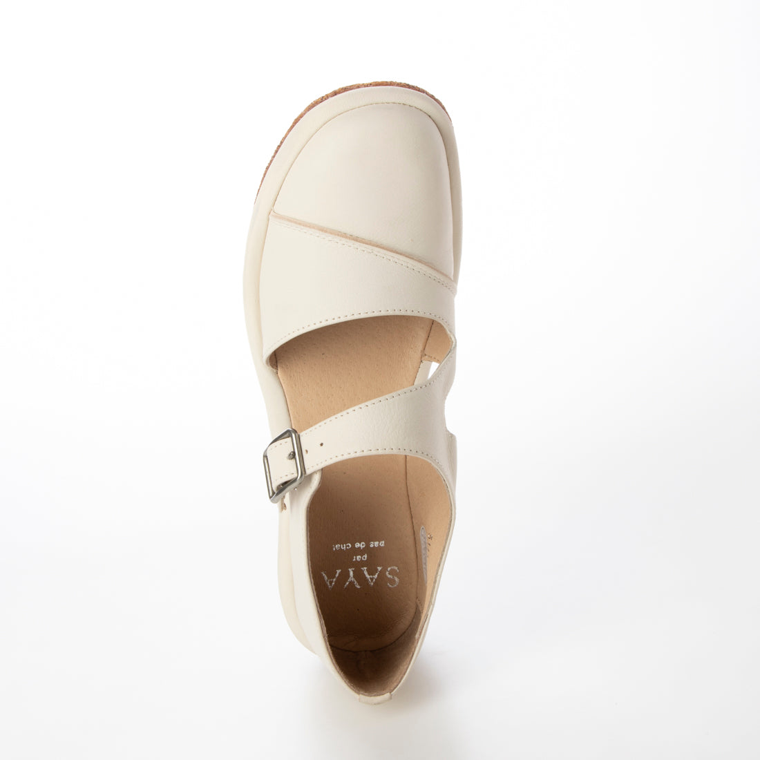 [真正的皮革]平台分開鞋